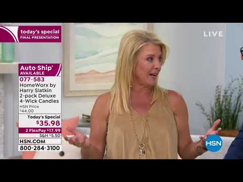 HomeWorx by Harry Slatkin 2pack 4Wick Candles  Fruit Col...