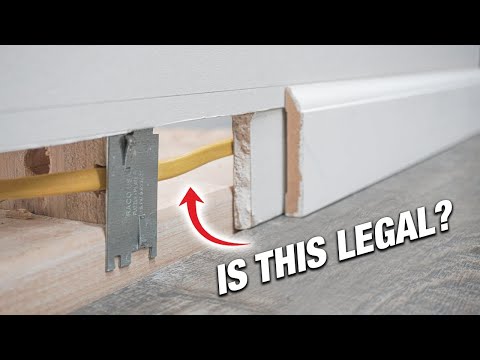 How To RUN And HIDE Electrical Cable Behind Baseboard Without Doing Drywall Repair Work! DIY