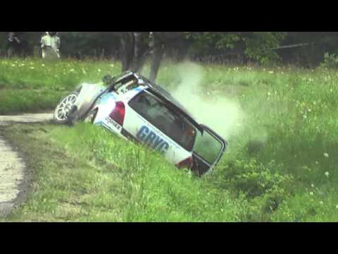 59 Rajd Wisły 2013 - wypadek załogi Tomasz Gryc, Jakub Gerber na odcinku Cisownica 3