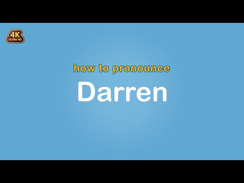how to pronounce Darren 【Name】