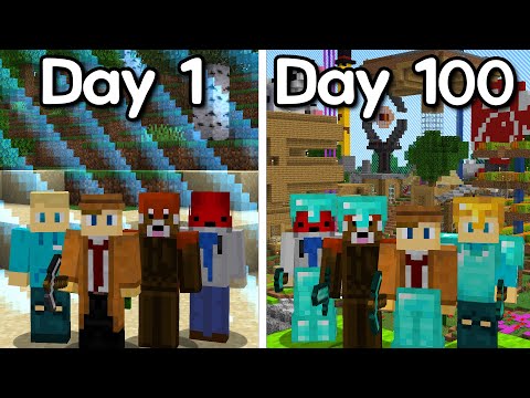 100 Days in a 100 by 100 Minecraft World
