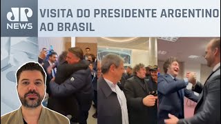 Milei, Tarcísio e Bolsonaro assistem final do jogo Brasil X Uruguai; Acácio Miranda comenta