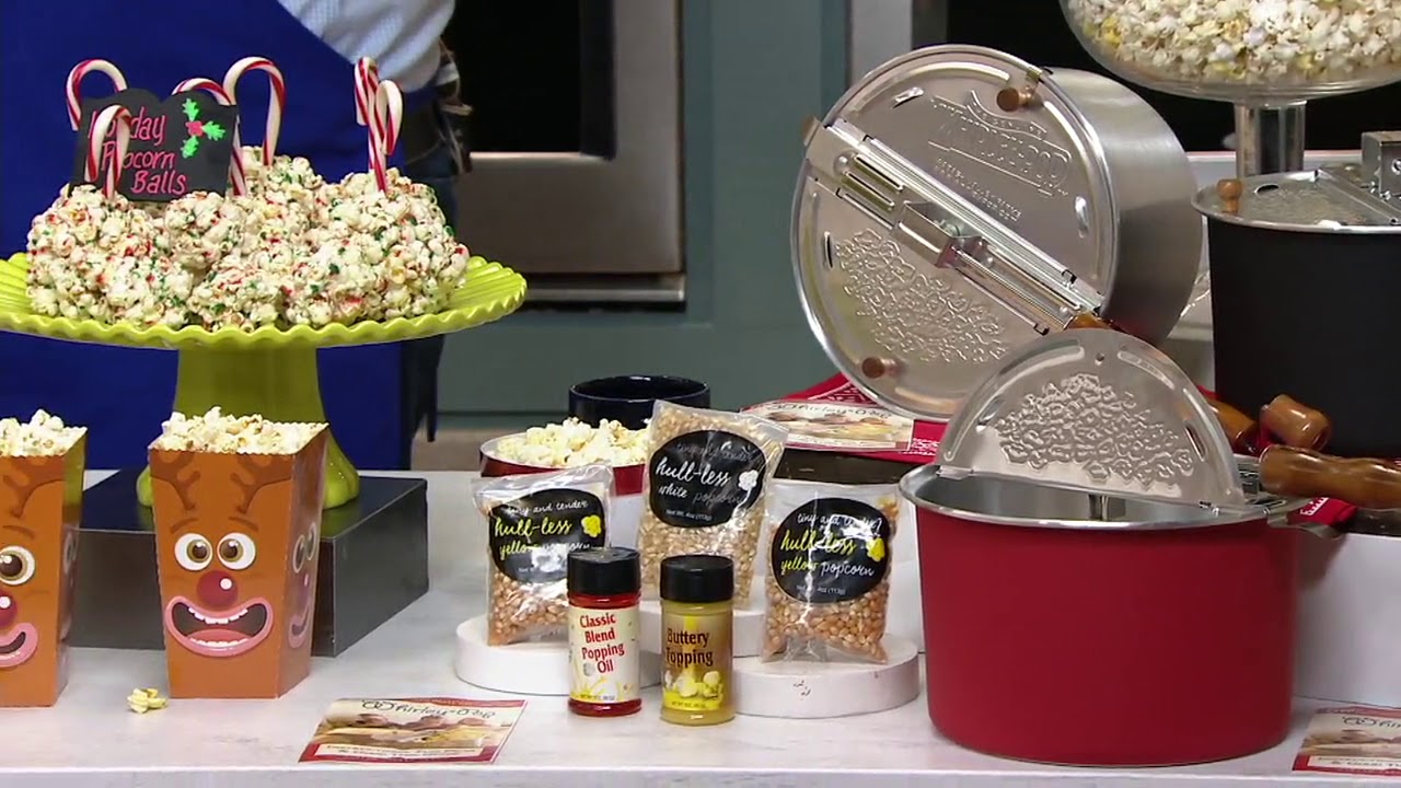 Wabash Valley Farms The Original Whirley Pop Set with Popcorn on QVC