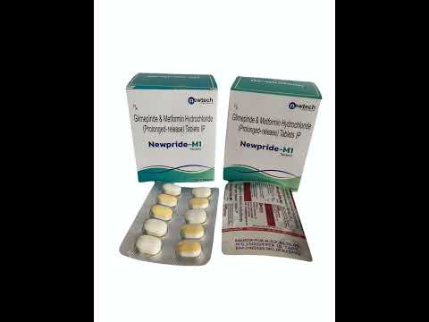 Glimepiride 1mg+ metformin hydrochloride 500mg tablet, 10*10...