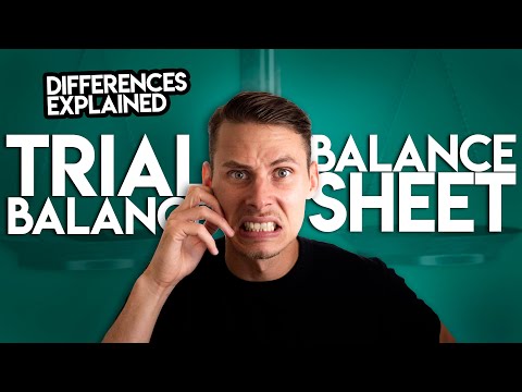 TRIAL BALANCE vs BALANCE SHEET