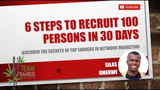 How to Recruit 100 PROSPECTS in 30 Days