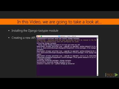 Mastering Django Web Development Using Tastypie to Create a REST API | packtpub com