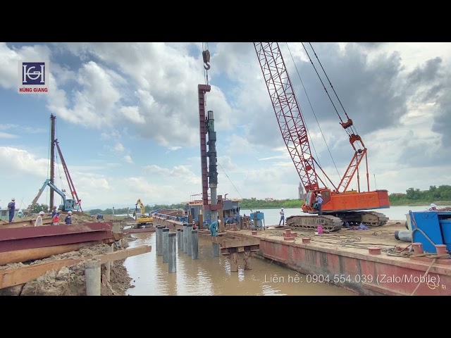 Công nghệ thi công đóng cọc bê tông bằng búa dàn treo