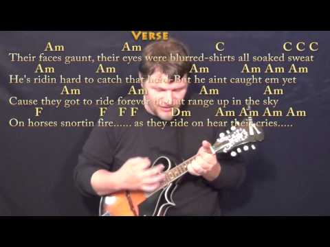Ghost Riders in the Sky - Mandolin Cover Lesson in Am with Chords/Lyrics