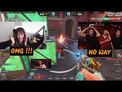 Tenz And Tarik React to Insane Loud Sacy 3 hp Clutch To Snatch Overtime From Optic VCT Grand Final