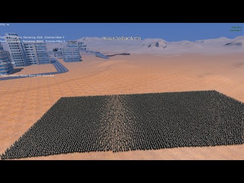 30,000 Zombies vs 5,000 Spartans Ultimate Epic Battle Simulator