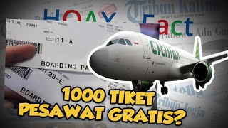 Hoax or Fact: Angkasa Pura I Menyediakan 1000 Tiket Gratis untuk WNI Pulang ke Tanah Air?