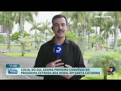 Cocal do sul assina primeiro convênio do estrada boa rural no estado