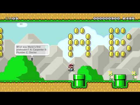 Mario Trivia (Enable Comments) by Jimmy - Super Mario Maker - No Commentary 1AC