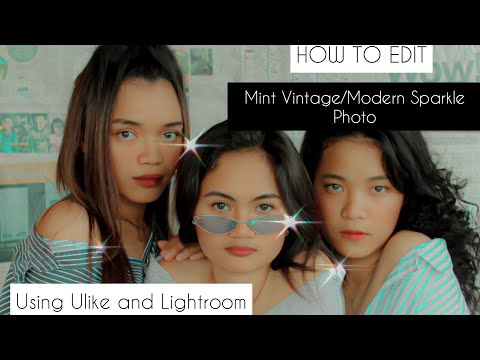 How to edit Mint Vintage/Modern Sparkle Photo using  Ulike and Adobe LighrroomCC app