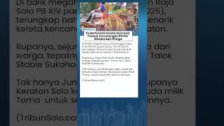 Penobatan PB XIV Ramai Dibahas, Kuda Penarik Kereta Kencana Ternyata Sewa dari Warga