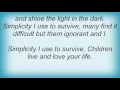 Sizzla - Simplicity Lyrics