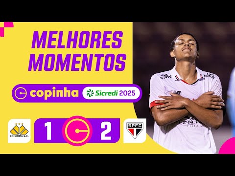 Gols e lances de Criciúma x São Paulo