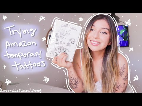 Trying amazon temporary tattoos! | I wanted to see how a half sleeve would look on me