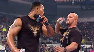 Download lagu The Rock and Stone Cold Steve Austin start a full ... mp3