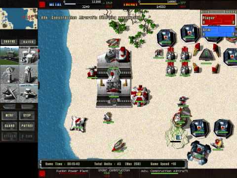Total Annihilation Skirmish Gameplay - Coast to Coast Player vs. Hard CPU battle