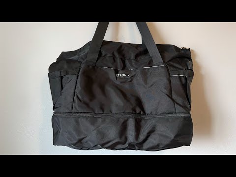 ETRONIK Gym Bag for Women, Personal Item Travel Bag with Shoes Compartment, Weekender Overnight Duffel Bag with Wet Pocket, Carry On Bag for Women, Travel, Gym, Weekend (Beige) video review thumbnail