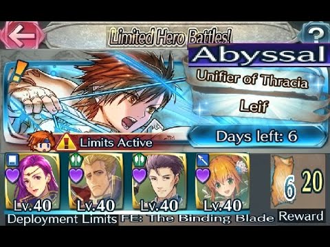 The battle with Limited unit : Vs. Legend! Leif - Abyssal (with F2P units, SIs and Seals)
