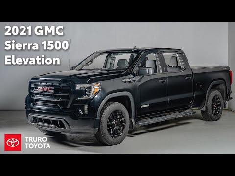 2021 GMC Sierra 1500 Crew Cab Standard Box 4-Wheel Drive Elevation in Black for sale at Truro Toyota in Truro, NS