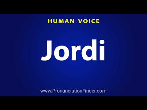 How To Pronounce Jordi