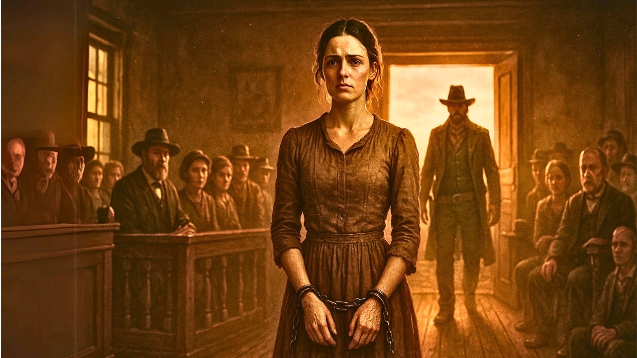 She Stood Trial Alone — Until a Feared Gunslinger Walked Into the Saloon and Called Her His Wife