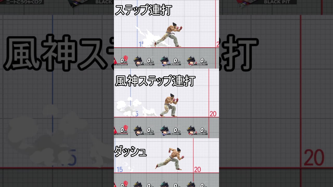 カズヤのゴキブリステップはダッシュより速いのか検証【スマブラSP】 #Shorts