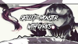 「Nightcore」 - (Deeper version) | Skillet - Monster(Lyric)