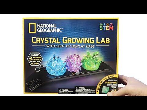Unboxing National Geographic Crystal Growing Lab STEM kit