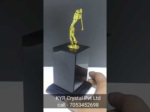 Metal Golf Crystal Award
