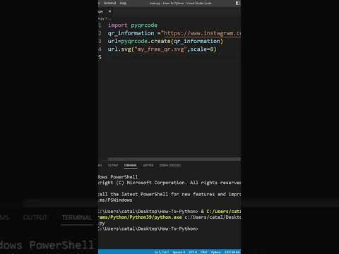 Qr Code In 5 Lines Using Python Vscode