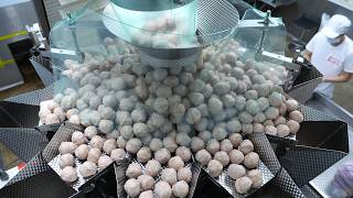 Inside Taiwan’s Meat Processing Factory! Pork Meatballs, Ham, Bacon & Pork Chops