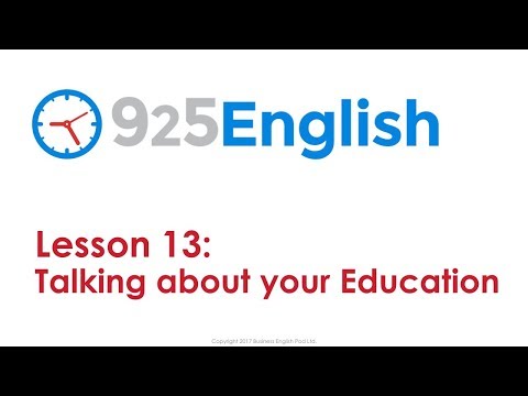 925 English Lesson 13 Talking about your Education in English | ESL Conversation Lesson