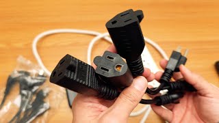 Short Extension Cords to use all the plugs on a power strip