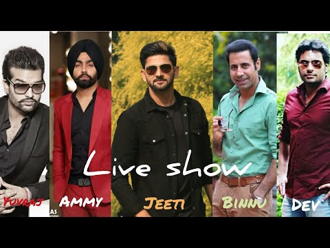 Ammy virk | Binnu dhillon , Yuvraj Hans | Dev Kharoud | Gurjeet Jeeti | Live | VR punjab