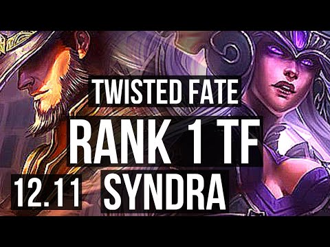 TWISTED FATE vs SYNDRA (MID) | Rank 1 TF, 9/3/20, 300+ games, Rank 26 | TR Challenger | 12.11