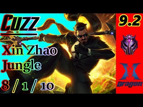 Cuzz as Xin Zhao Jungle - S9 Patch 9.2 - KR Master - Full Gameplay