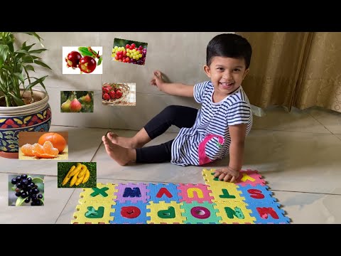 Fruits Names with Pictures for Toddlers & Kids | Learn ABC with Fruits. #princesskrishika