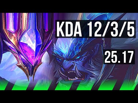 KHA'ZIX vs TRUNDLE (JGL) | Godlike, 12/3/5, 500+ games | KR Master | 25.17