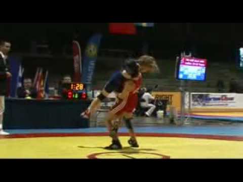 Wrestling Dominika Krutova vs Cornelia Nielsen  (SWE) Holandsko 2010.mp4