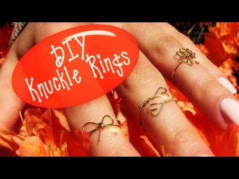 ナックルリングをDIY!ワイヤーリングの作り方(クローバー、ハート、リボンの3つのリング) (DIY Knuckle Ring! How to Make Wire Rings (3 Rings: Clover, Heart and Bow))