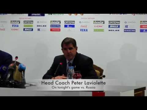 Coach Peter Laviolette Recaps 2014 U.S. Men's National Hockey Team Loss to Russia