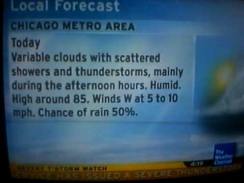 O'Hare Airport IntelliStar With Severe Thunderstorm Watch - 8/4/10 @ 4:18am CDT