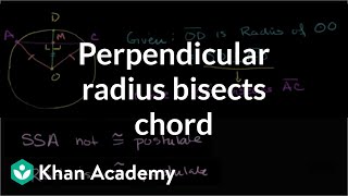 Perpendicular Radius Bisects Chord