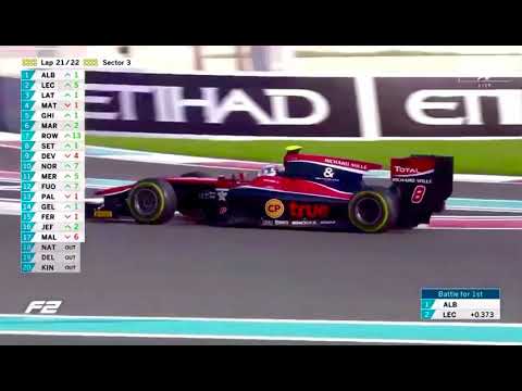 Last Lap Battle with Albon vs Leclerc | Abu Dhabi 2017