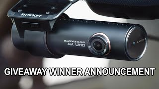 Blackvue Dashcam Giveaway Winner Announcement